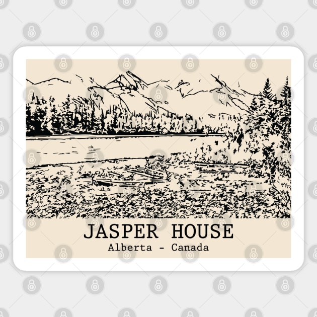 Jasper House - Alberta Magnet by Lakeric